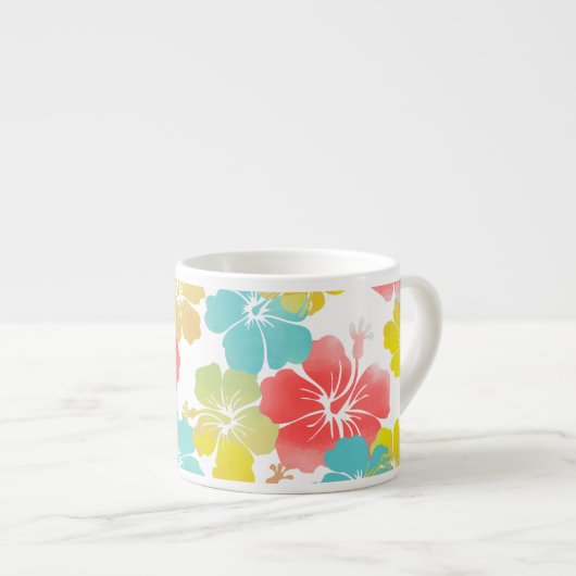 Tasse Expresso PixDezines hibiscus/do-it-yourself couleur arrière (Devant droit)