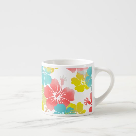Tasse Expresso PixDezines hibiscus/do-it-yourself couleur arrière (Droite)