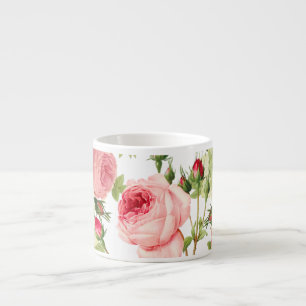 Tasse Expresso PixDezines Rosa vintage Centifolia/Redoute