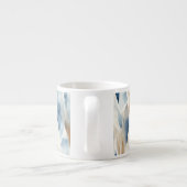 Tasse Expresso Plage Abstraite de crème bleue (Dos)