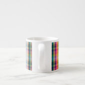 Tasse Expresso Plaid écossais abstrait (Dos)