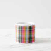 Tasse Expresso Plaid écossais abstrait (Devant)