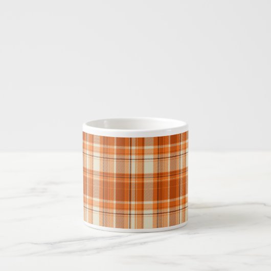 Tasse Expresso Plaid orange (Devant)