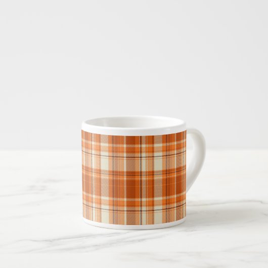 Tasse Expresso Plaid orange (Devant droit)