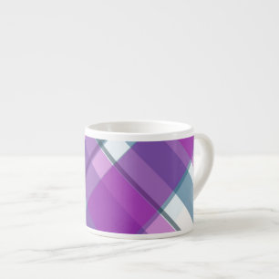Tasse Expresso Plaid violet clair