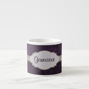 Tasse Expresso Plaque rouge Abstraite de floraison rétro