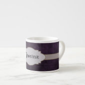 Tasse Expresso Plaque rouge Abstraite de floraison rétro (Devant droit)
