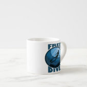 Tasse Expresso Plongée Libre - L'Océan Appelle Freediver (Devant droit)