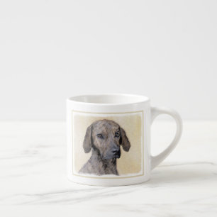 Tasse Expresso Plott Peinture - Cute Original Chien Art