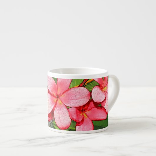 Tasse Expresso Plumerias (Devant droit)