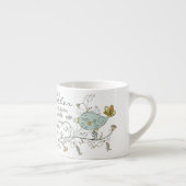 Tasse Expresso Poème de grand-mère avec des oiseaux (Droite)