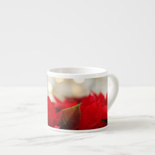 Tasse Expresso Poinsettia de Noël