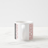 Tasse Expresso Points Dalmatiens Rose, Points Dalmatiens, Votre N (Dos)