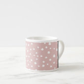 Tasse Expresso Points Dalmatiens Rose, Points Dalmatiens, Votre N (Devant droit)
