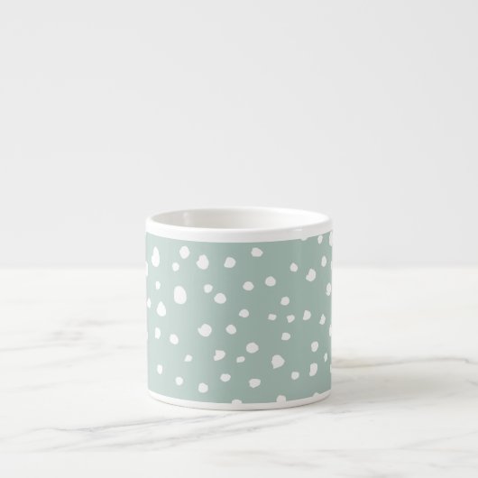 Tasse Expresso Points Dalmatiens verts, Points Dalmatiens, Pots D (Devant)