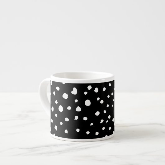 Tasse Expresso Points dalmatiens, Zones dalmatiennes, Noir et Bla (Devant gauche)