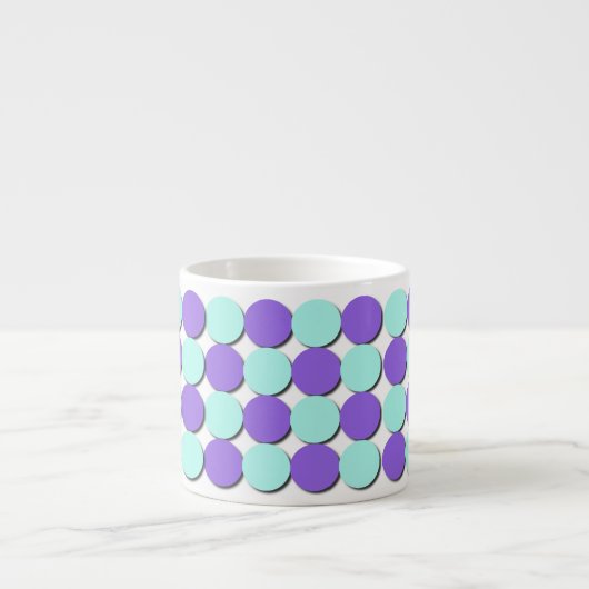 Tasse Expresso Pois Aqua & Blue (Devant)