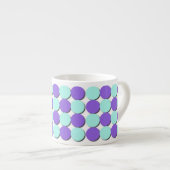 Tasse Expresso Pois Aqua & Blue (Devant droit)