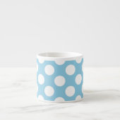 Tasse Expresso Pois Bleus, Motif Pointe Polka, Points, Pointe (Devant)
