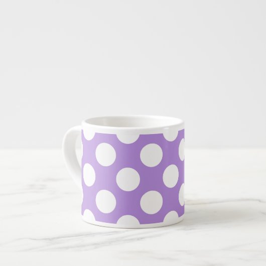 Tasse Expresso Pois violets, Motif à points Polka, points, pointi (Devant gauche)
