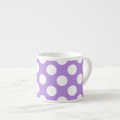 Tasse Expresso Pois violets, Motif à points Polka, points, pointi (Devant droit)