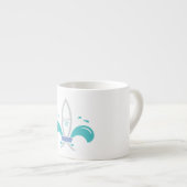 Tasse Expresso Poisson de Jésus Fleur de Lis (Devant droit)