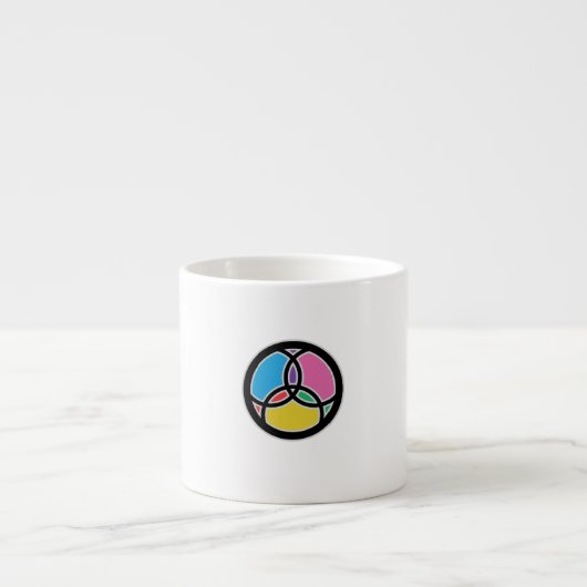 Tasse Expresso Poisson de Jésus Trinité Vitrail (Devant)