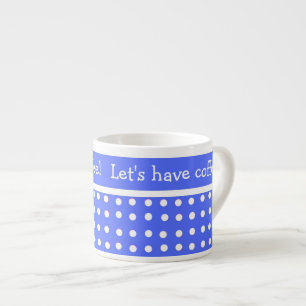 Tasse Expresso Polka bleu/blanc point personnalisable Espresso Mu