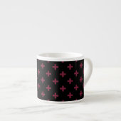 Tasse Expresso Polka de mûre croise sur le noir (Devant droit)