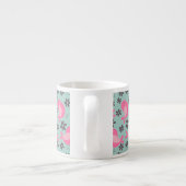 Tasse Expresso Polka Dot Birds and Flowers (Dos)