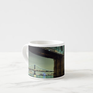 Tasse Expresso Pont de Brooklyn au pont de Manhattan de nuit