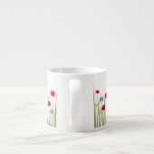 Tasse Expresso Poppies rouges fleurs sauvages (Dos)