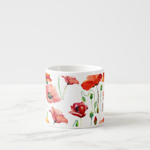 Tasse Expresso Poppy Blossom : Simple Arrière - plan sans couture