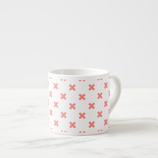 Tasse Expresso Poser les points de croix sur blanc (Devant droit)
