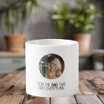 Tasse Expresso Pour le père qui répare tout"<br><div class="desc">Commencez la journée de papa avec un sourire en utilisant notre coupe expresso "For the Dad That Fixes Everything" ! Cette tasse compacte et élégante est parfaite pour le père qui est toujours prêt à réparer les choses, avec une citation significative qui célèbre ses talents de bricoleur. Idéal pour la...</div>