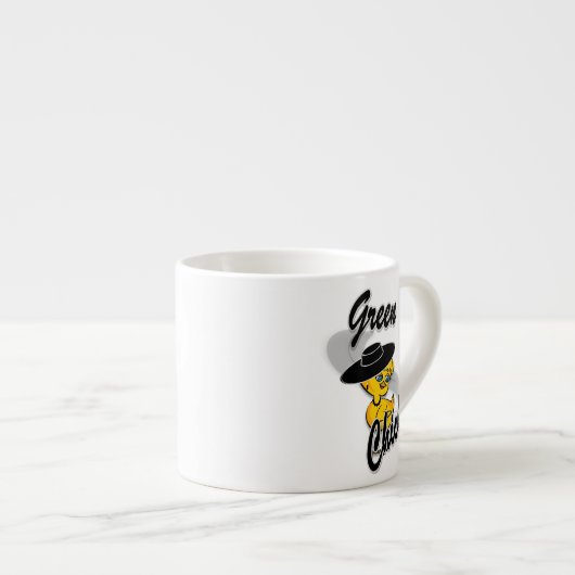 Tasse Expresso Poussette verte #4 (Devant droit)