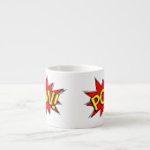 Tasse Expresso  POW ! - Superhero Comics Book Red/Yellow Bubble (Devant)
