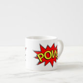Tasse Expresso  POW ! - Superhero Comics Book Red/Yellow Bubble (Devant droit)