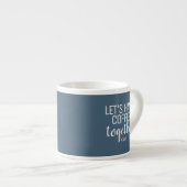 Tasse Expresso Prenons un café ensemble | Monogramme de couple bl (Devant droit)