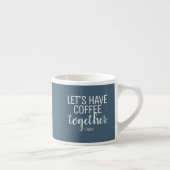 Tasse Expresso Prenons un café ensemble | Monogramme de couple bl (Droite)