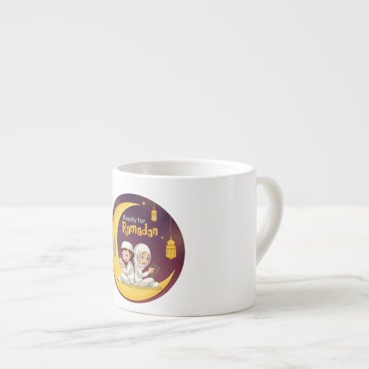 Tasse Expresso Préparez pour Ramadan (Devant droit)