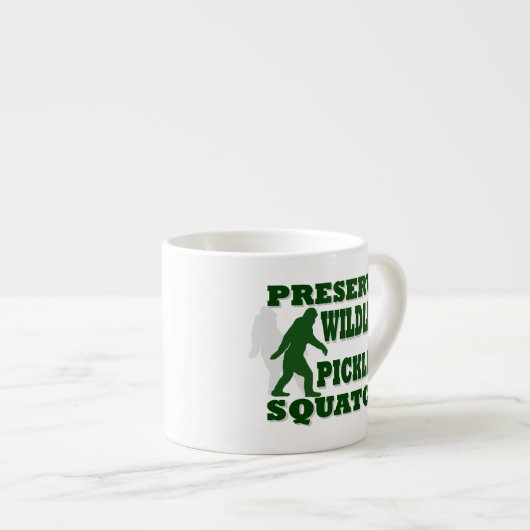 Tasse Expresso Préserver le pickat sauvage un squatch (Devant droit)