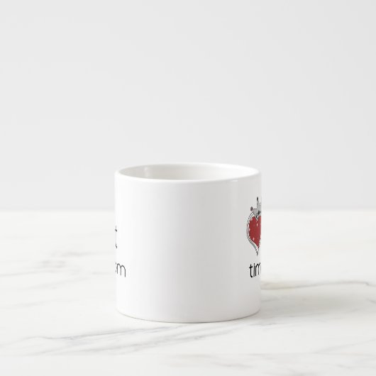 Tasse Expresso Princess Heart 1st Time Maman Dons (Devant)