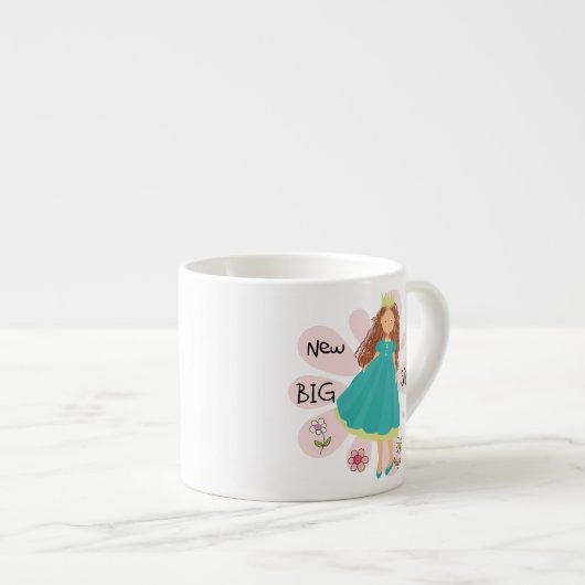 Tasse Expresso Princesse Big Soeur Cheveux Brown (Devant droit)