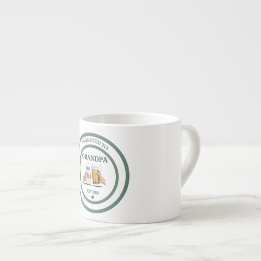 Tasse Expresso Promu à Grandpa Est. 2025 (Devant droit)
