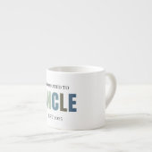 Tasse Expresso Promu à oncle EST 2025 | Personnalisé (Devant droit)