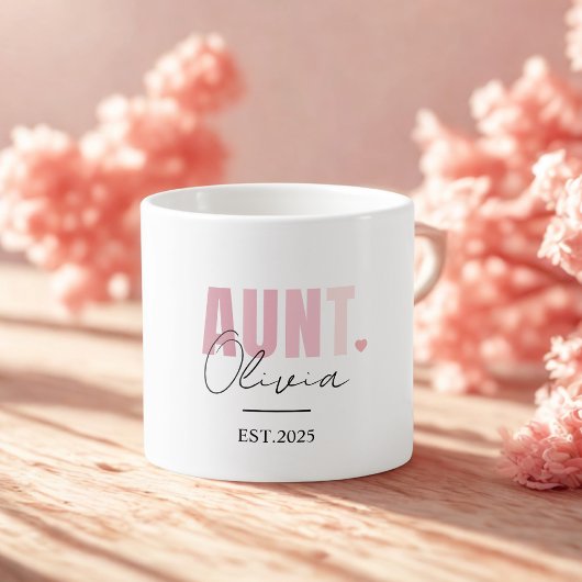 Tasse Expresso Promu à Tante EST 2025 | Cadeau personnalisé nouve