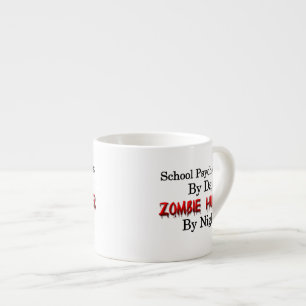 Tasse Expresso Psychologue d'école/chasseur de zombi