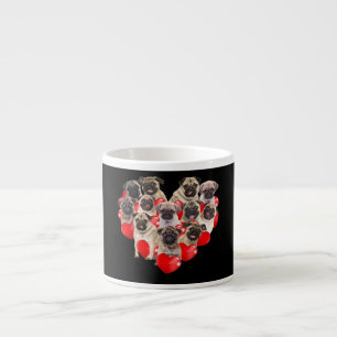 Tasse Expresso Puppy Pugs Venin de Valentine