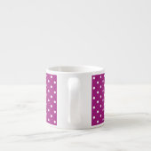 Tasse Expresso Purple Polka Dot Pattern (Dos)